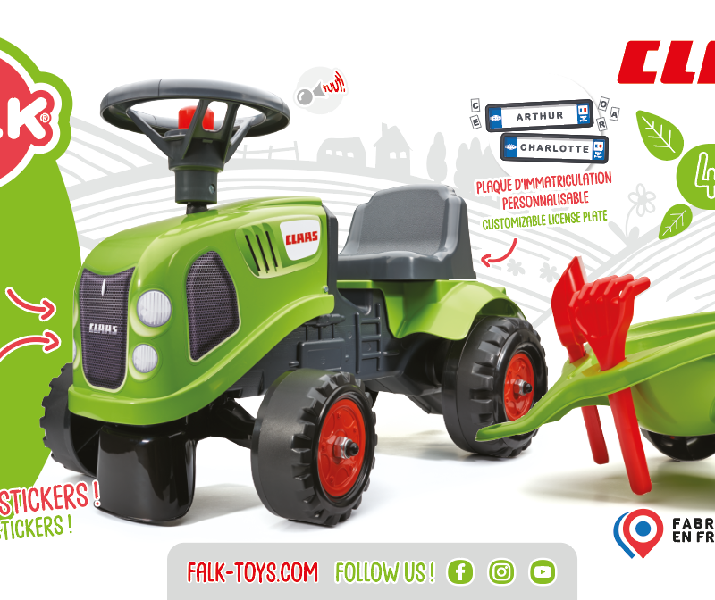 Arendav mänguasi väikesele traktoristile