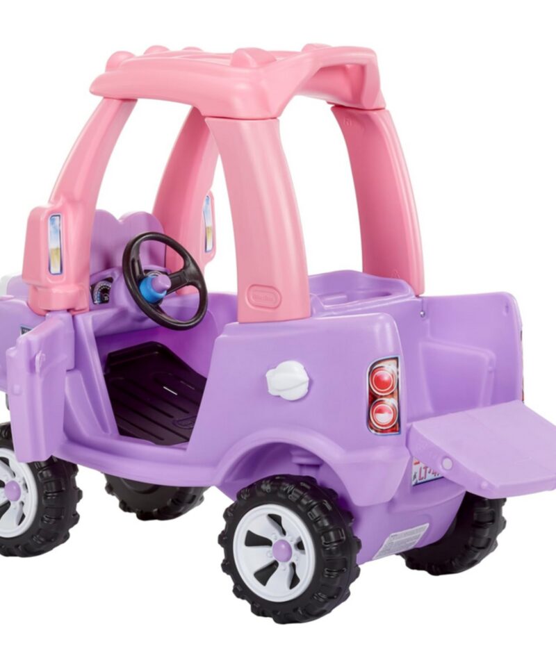 Roosa ja lilla mänguauto õues kasutamiseks