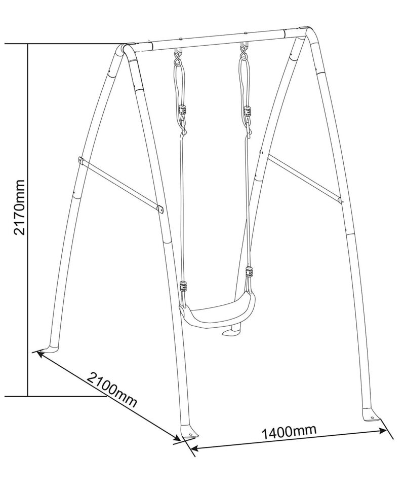 Lastele lõbus metallkiik