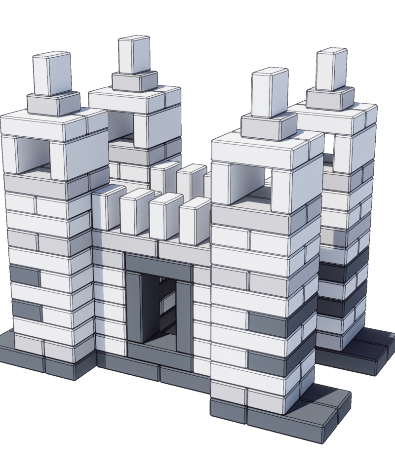 Ehitusklotside komplekt lastele alates 3. eluaastast