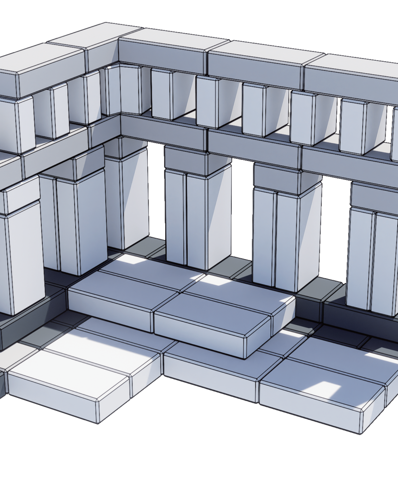 Ehitusklotside komplekt lastele alates 3. eluaastast
