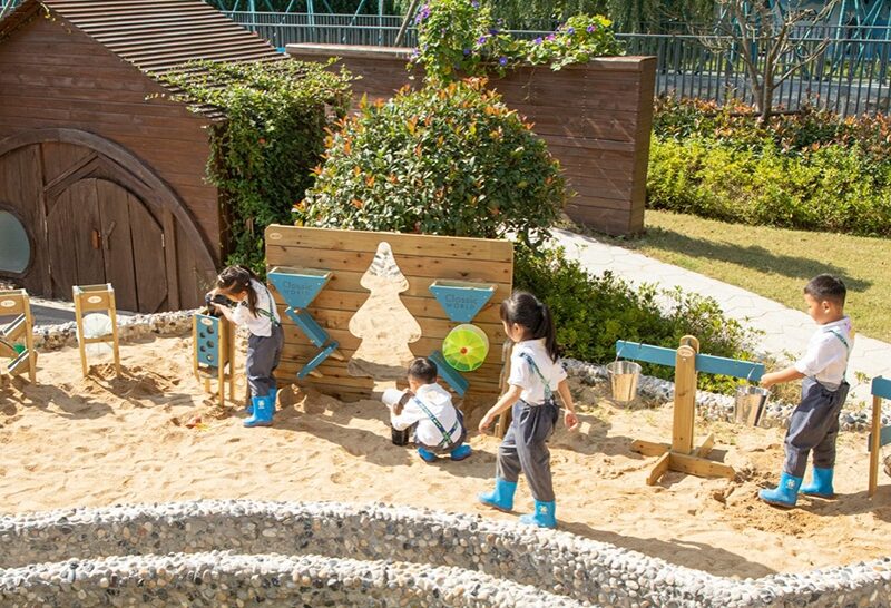 Puidust liivaveski detailne vaade