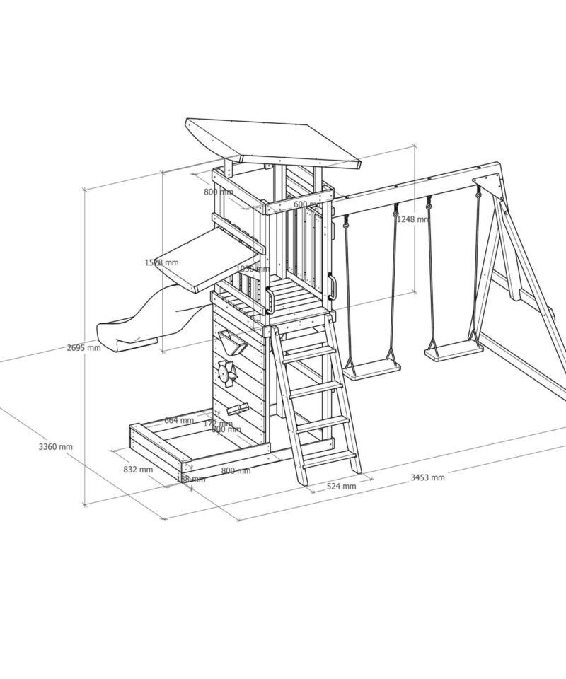 Lastele sobiv seiklusmänguväljak