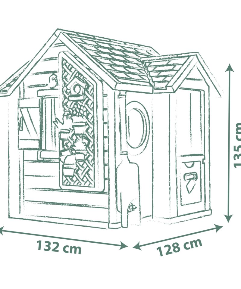 Mängumaja koos vihmaveetünniga