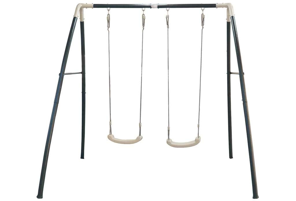 Kahekohaline metallkiik lastele aias