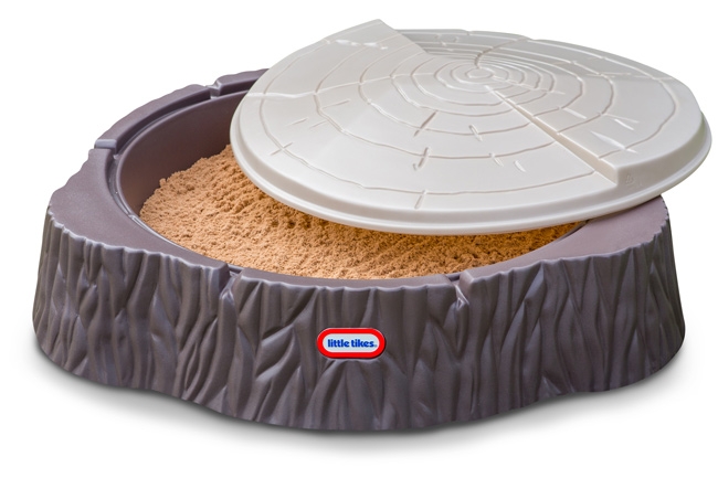 Laste puutüvekujuline liivakast koduaeda