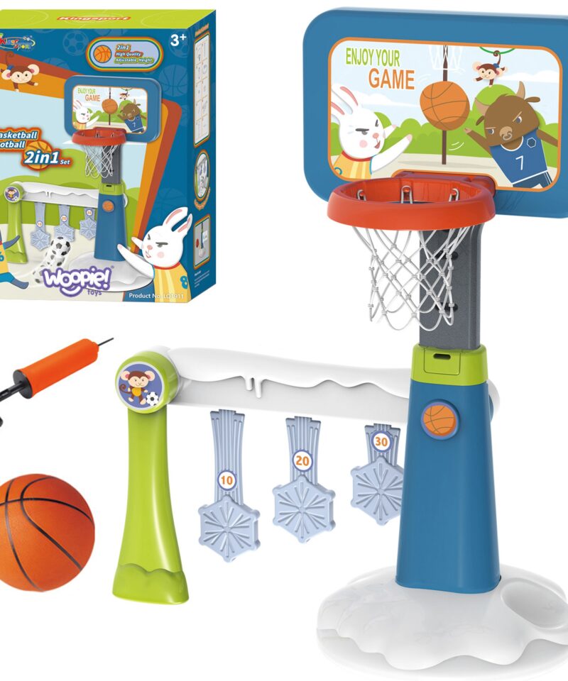 Mitmekülgne Laste Spordikomplekt korvpalli ja jalgpalliga