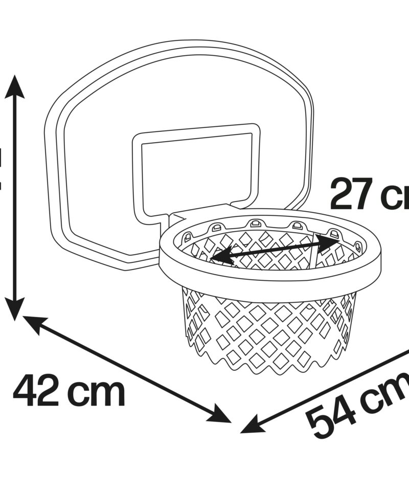 Lastele mõeldud korvpallikorv õuemängudeks