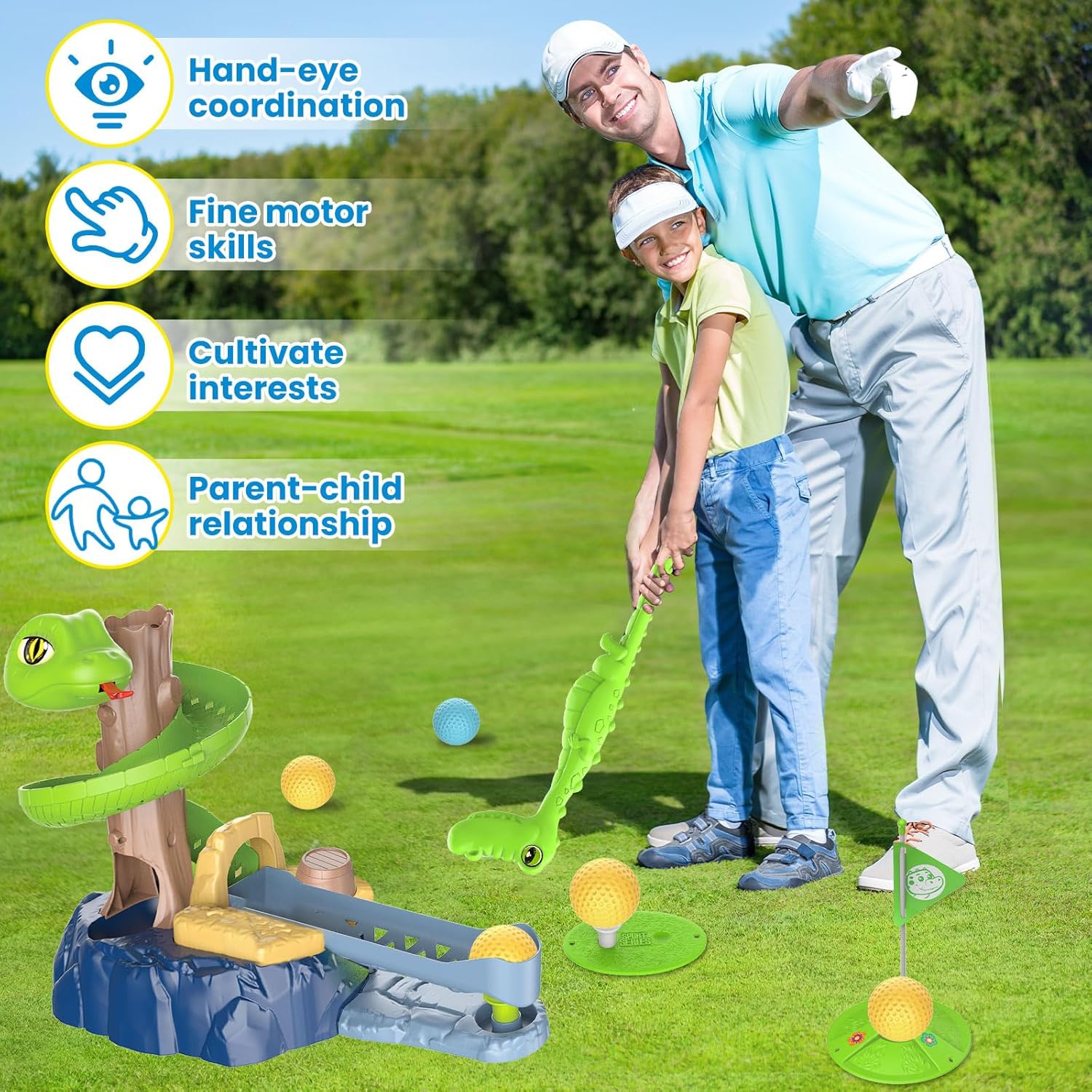 Mini golfi mängukomplekt kodus