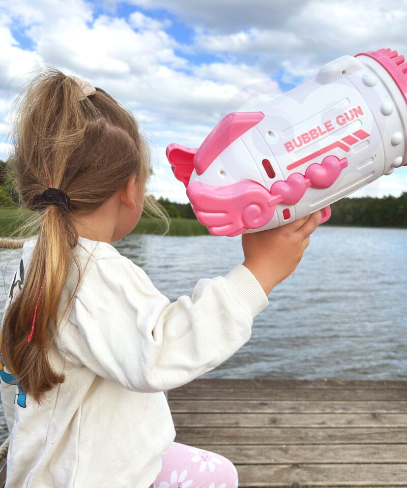 LED-valgustusega mullipüstol lastele