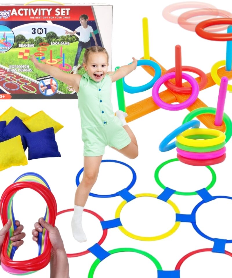 Mitmekülgne õuemängude komplekt lastele aias