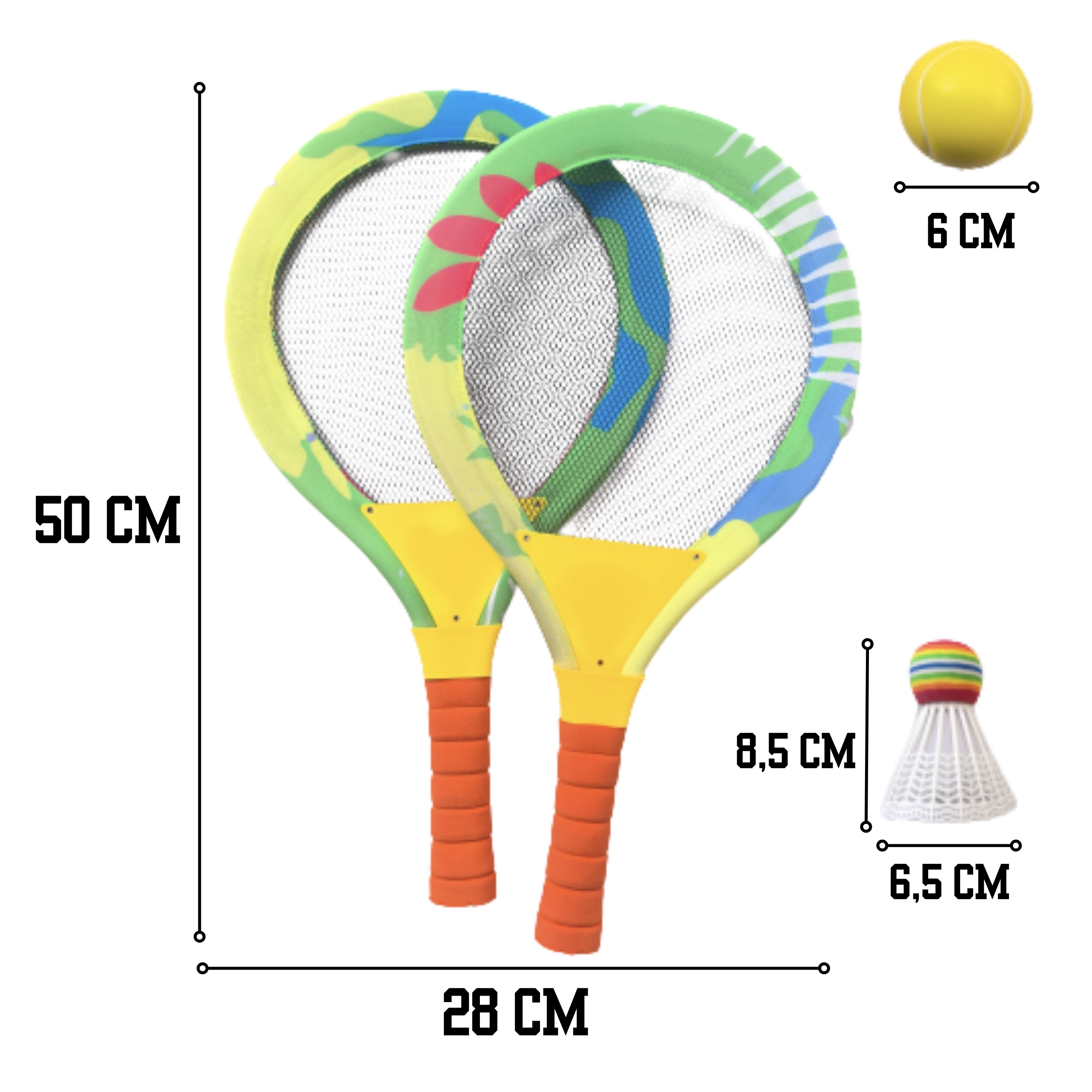 Värvilised reketid lastele