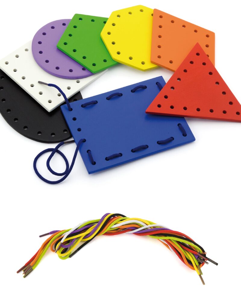 Erivärvilised nöörid ja kujundid lastele