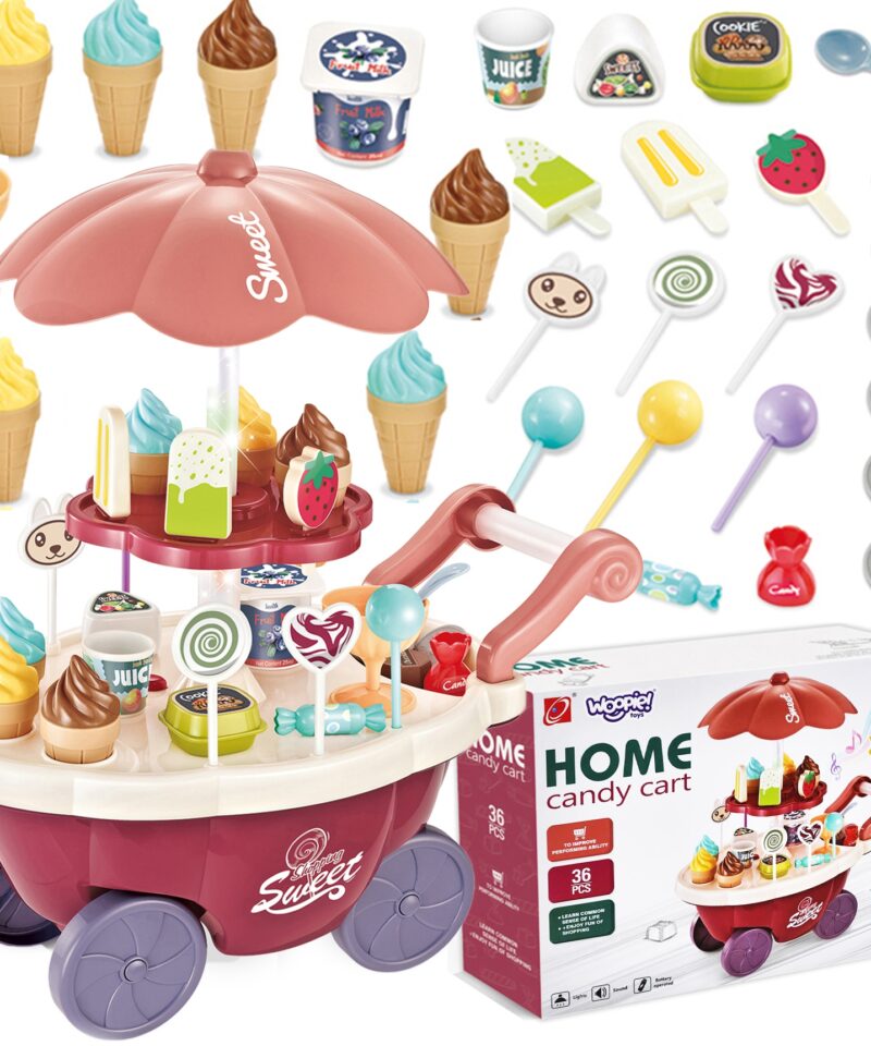 Laste mänguline jäätiseauto koos tarvikutega