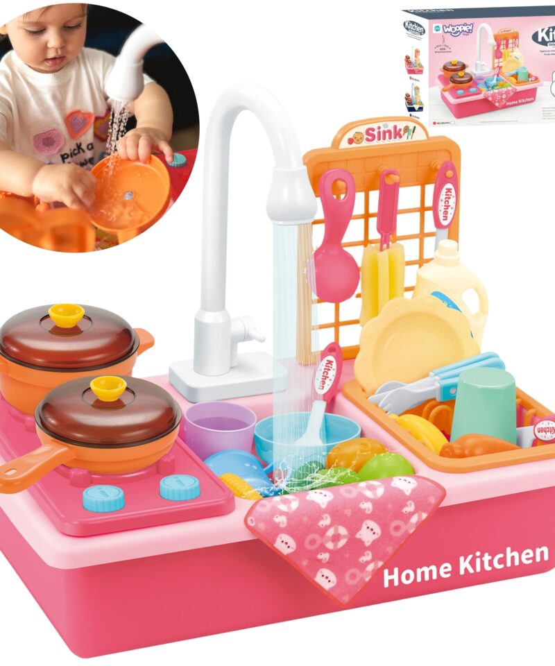 Laste Köögimängu Komplekt Roosa köögis