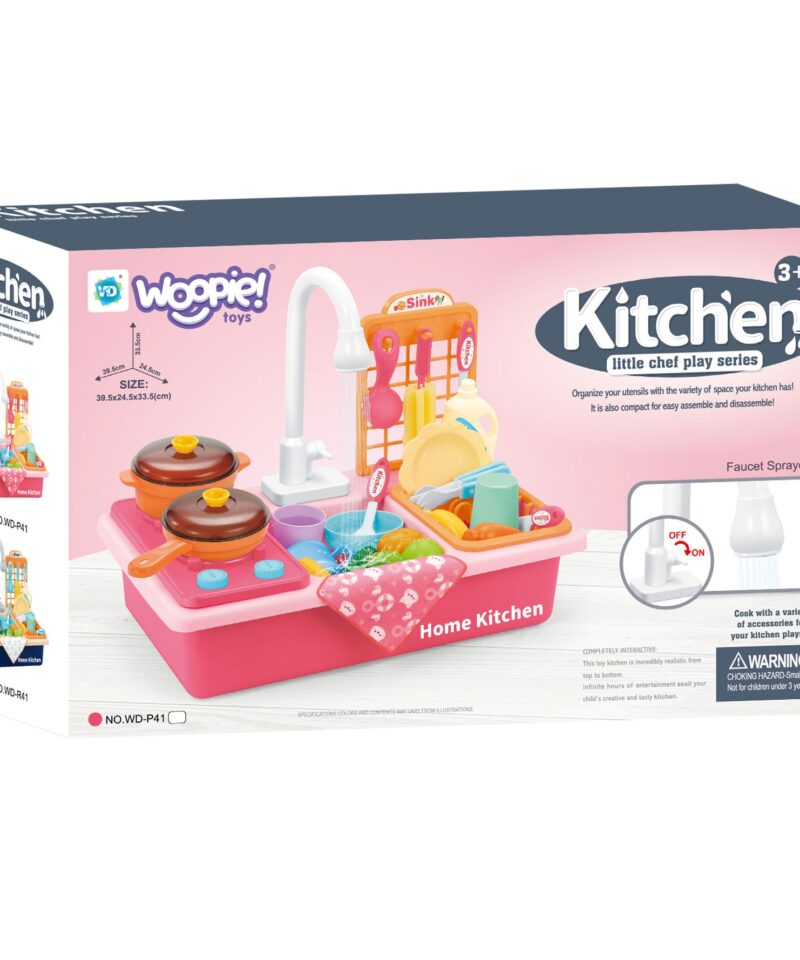 Mänguköök kraani ja valamu funktsioonidega