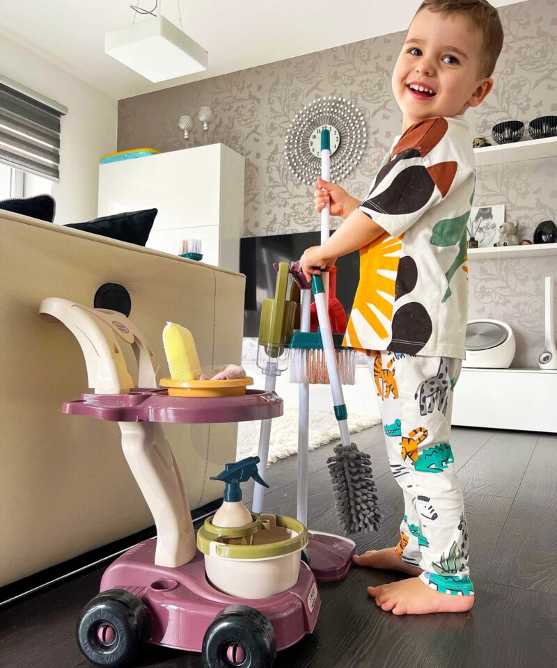 Käruga koristuskomplekt lastele