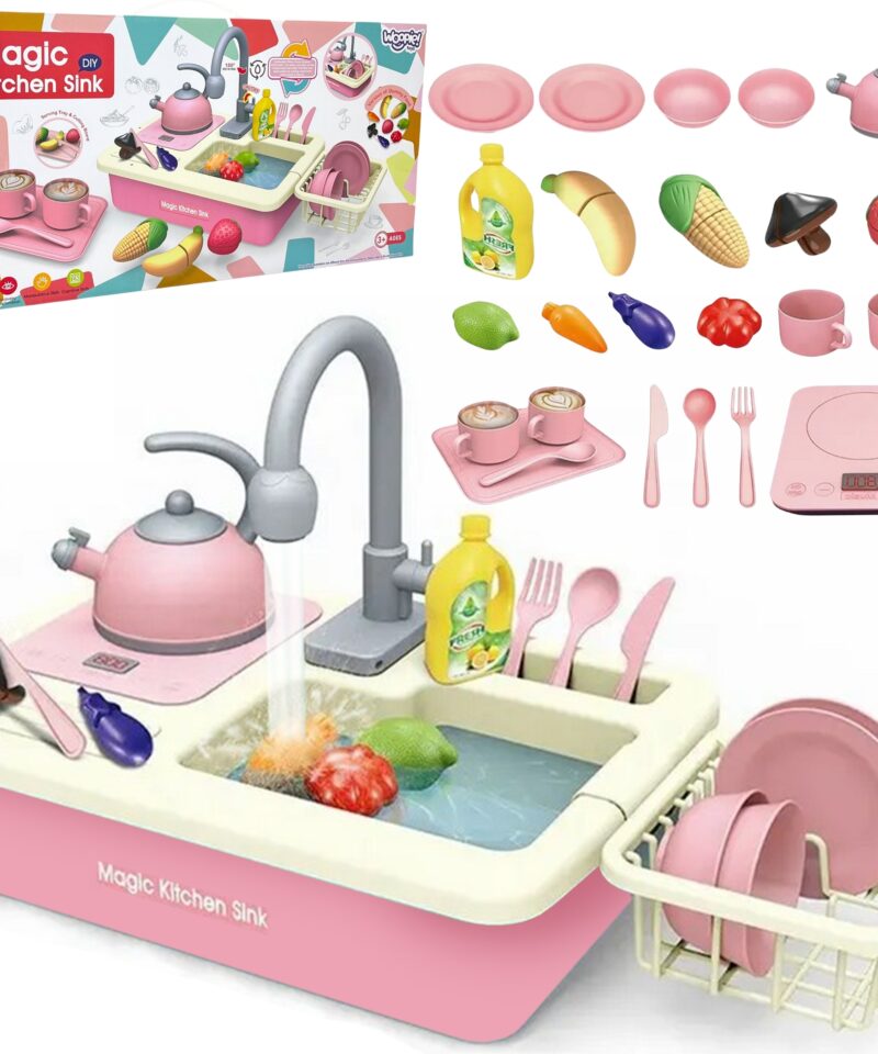 Laste köögimängu komplekt koos veekraaniga