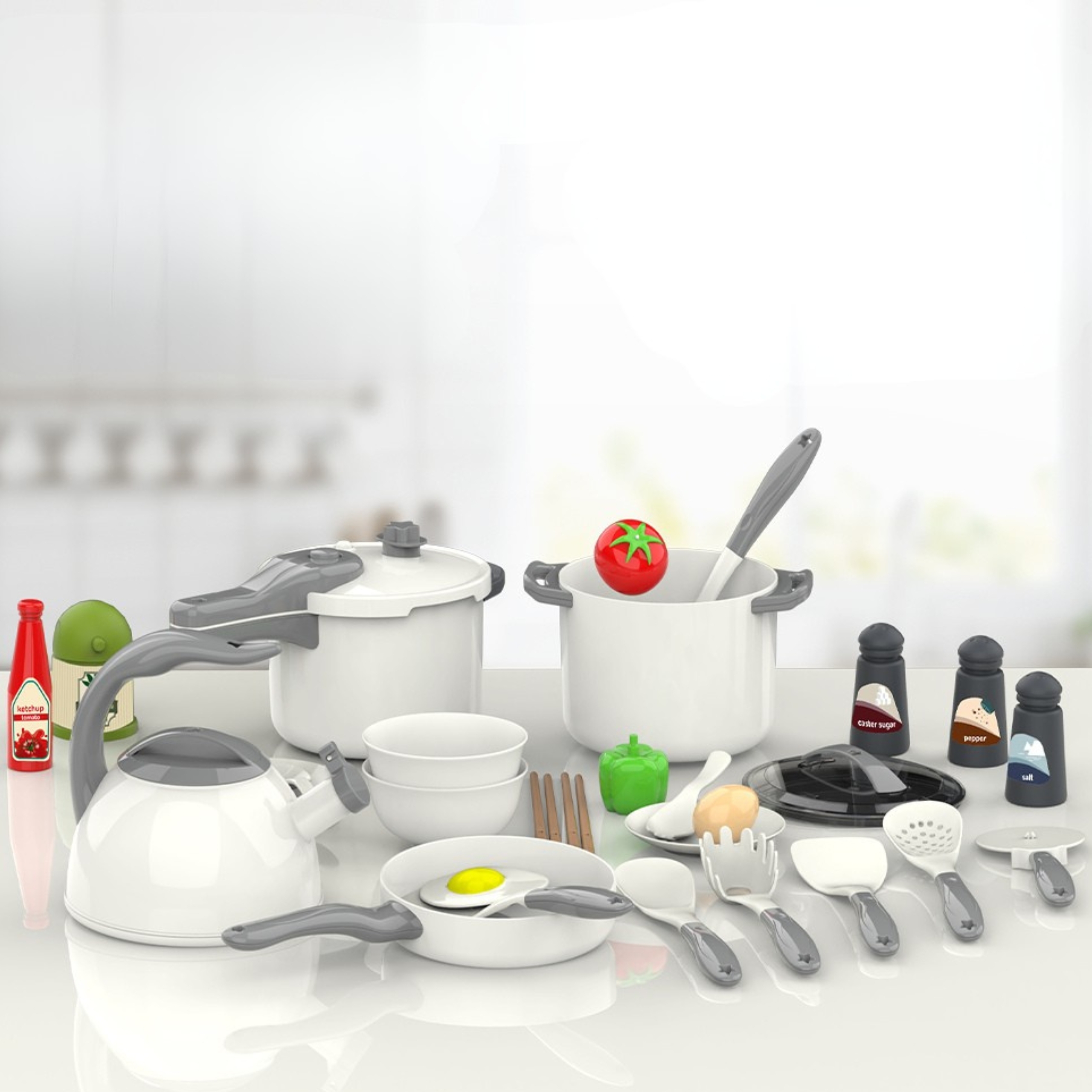 Realistlikud köögimängu aksessuaarid lastele
