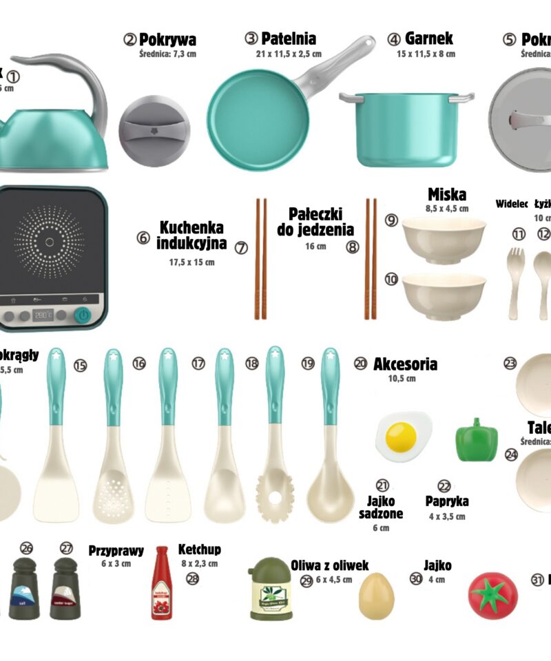 Komplekt sisaldab 30 osa