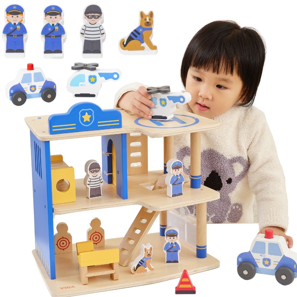 Kolmekorruseline politseijaoskond puidust