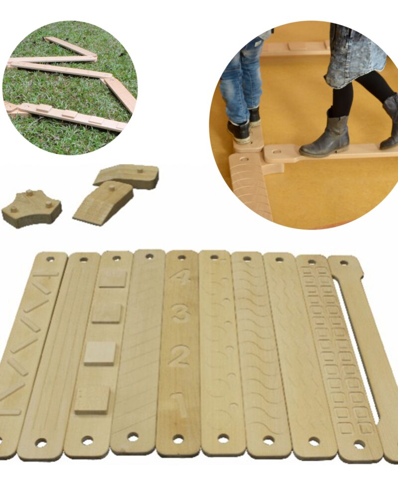 Puidust tasakaalu harjutamise komplekt lastele