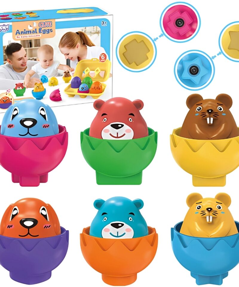 Lõbusad Loomamunad Sortimismäng karbis