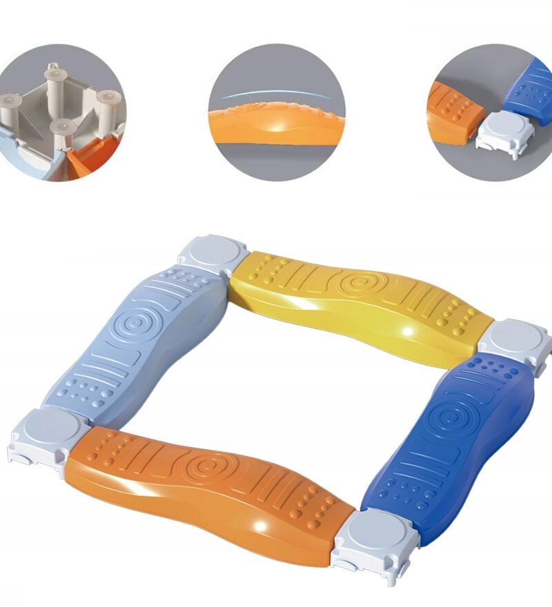 Modulaarne tasakaalurada lastele erksates värvides