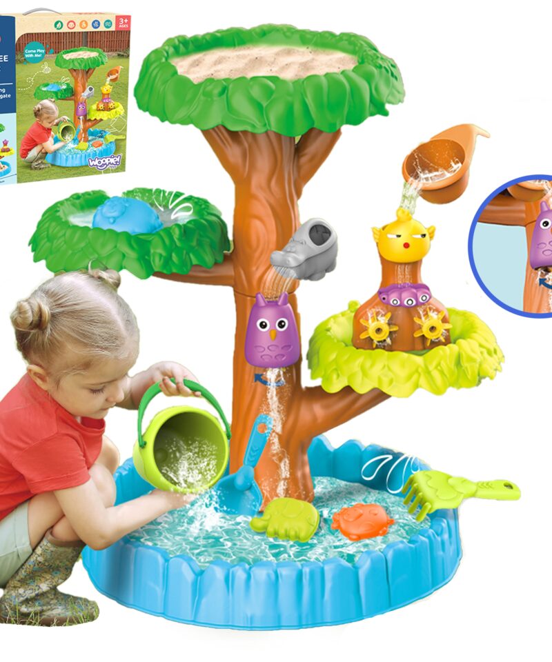 Laste mängulaud, vesi ja liivaga