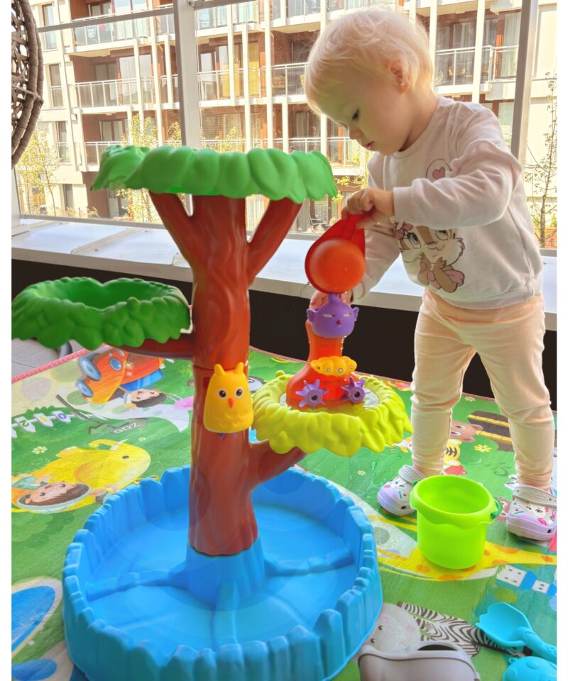 Vee ja liiva mängulaud koos tarvikutega