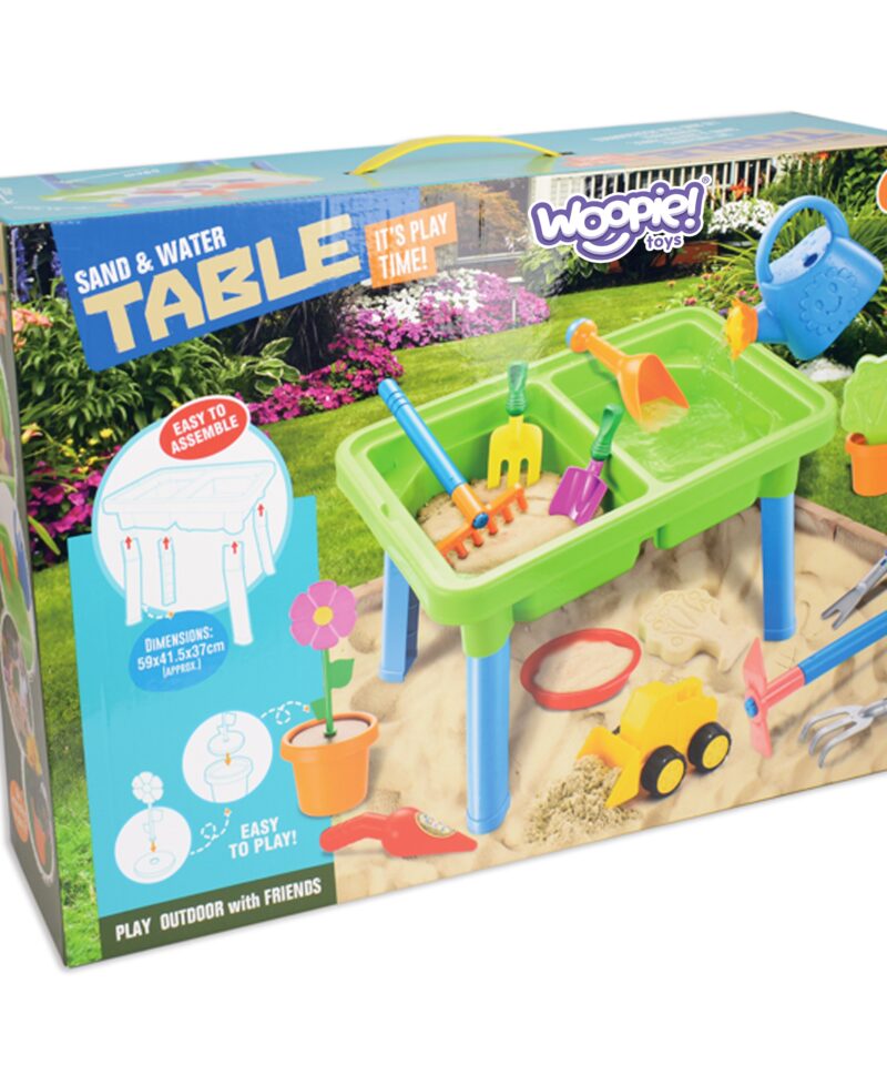 Mitmekülgne vee- ja liivalaud koos aksessuaaridega