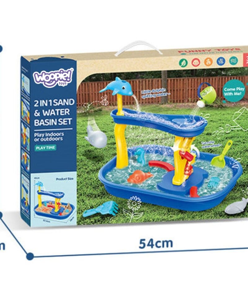 Mängulaud veeratta ja liumäega