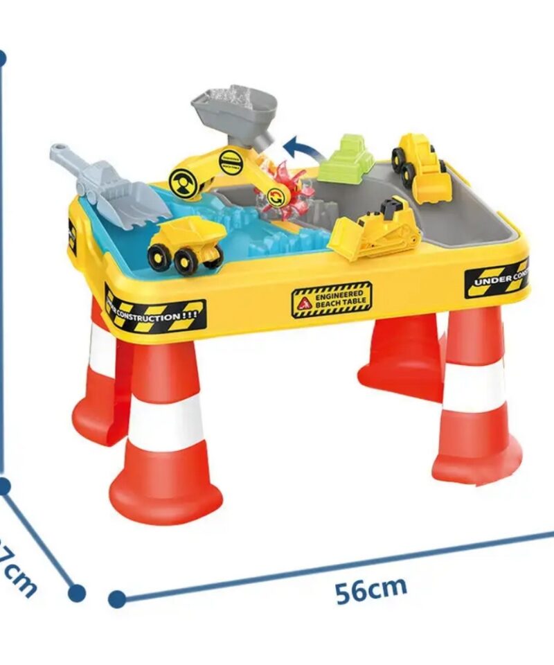 Mängulaud koos mini ehitusmasinatega