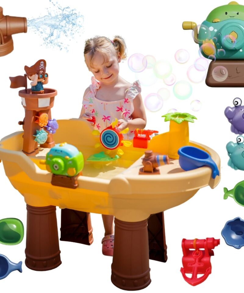 Laste mängulaud veesõidukiga piraaditeemal