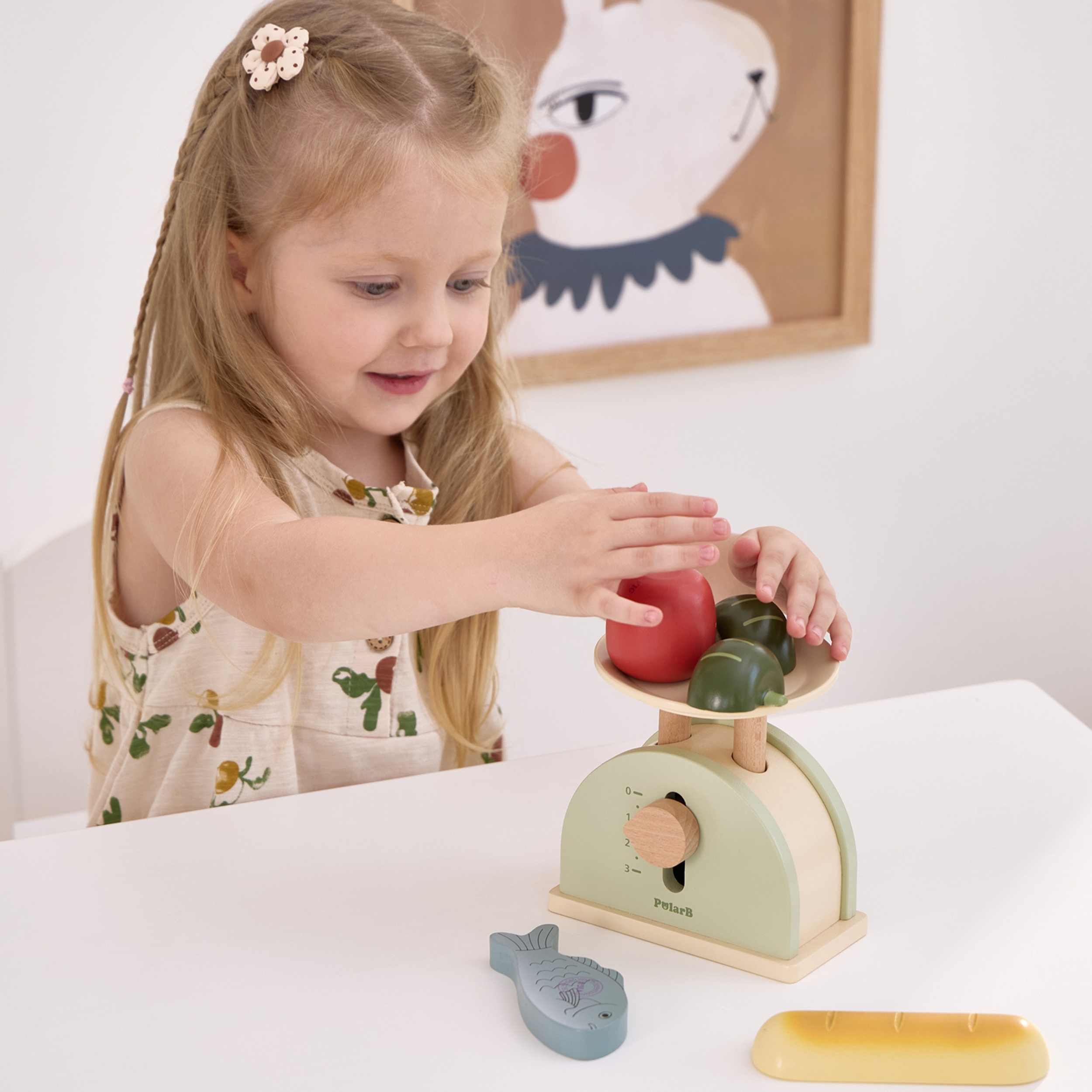 Tasakaalu õpetav puidust köögikaal