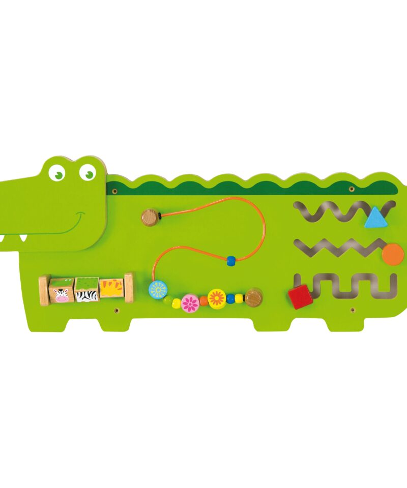 Tegevustahvel rohelise krokodilli kujul