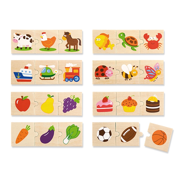 Puidust loogikamängu pusle komplekt