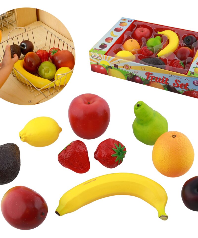 Realistlikud mängupuu- ja köögiviljad lastele