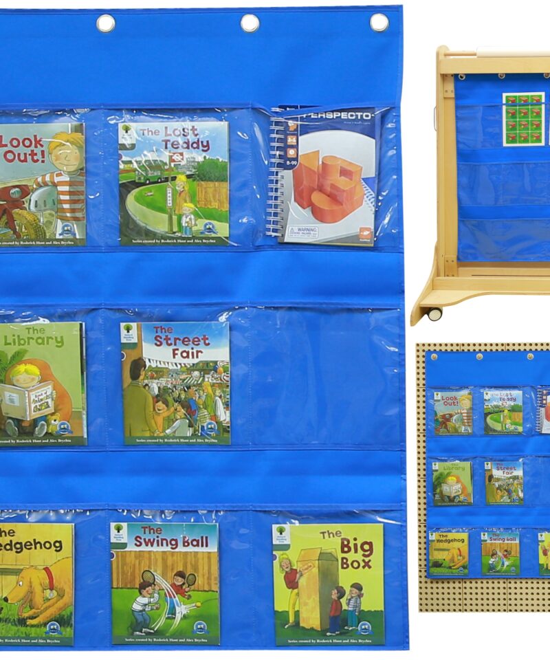 Kangasleht taskutega raamatute ja piltide jaoks