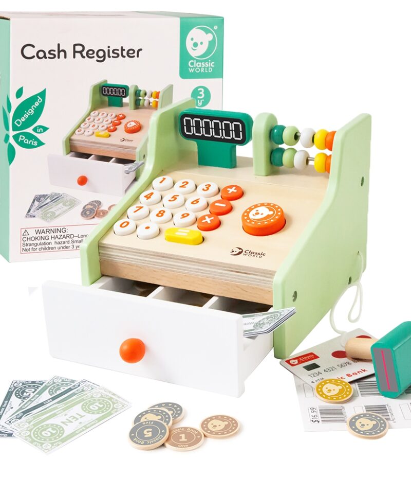 Puidust mängukassa lastele realistlik disain