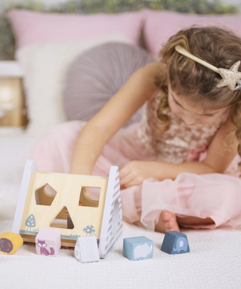 Pastelsetes toonides puidust sorter