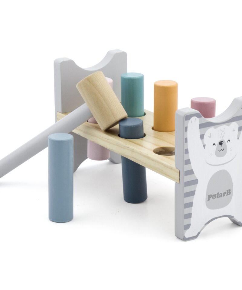 Värviline puidust haamrimäng lastele