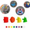 Geomeetrilised mänguelemendid värvilises komplektis