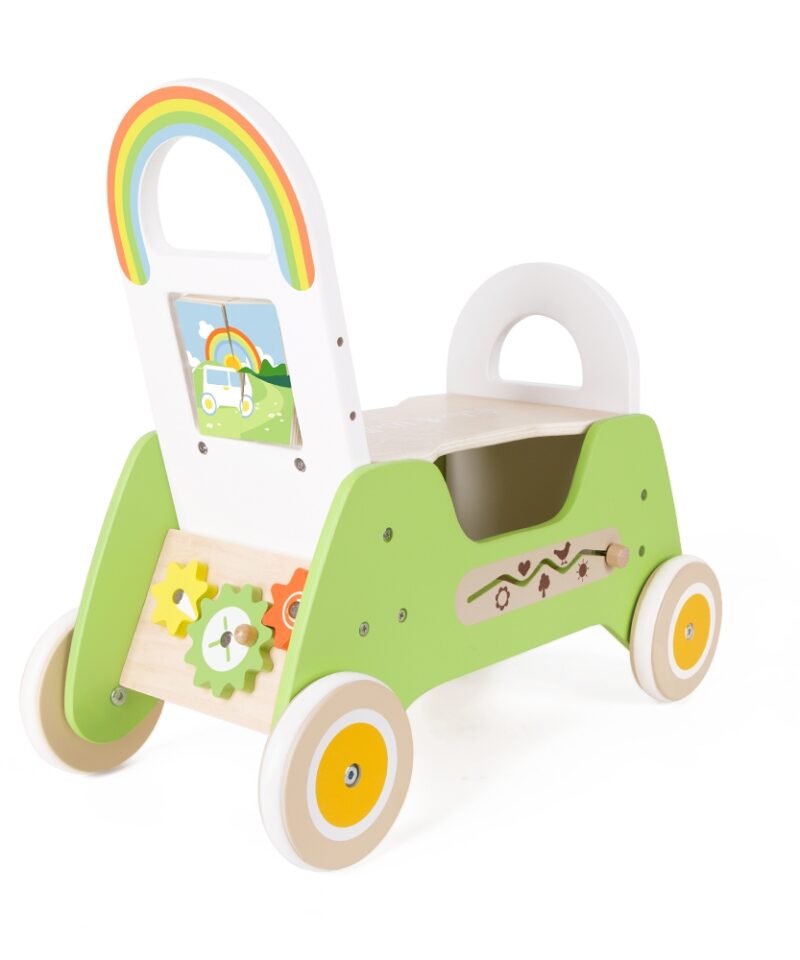 Lükatav auto lastele motoorsete oskuste arendamiseks