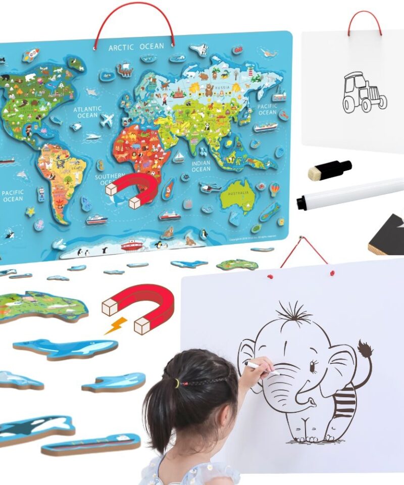 Kahepoolne magnetiline maailmakaart lastele