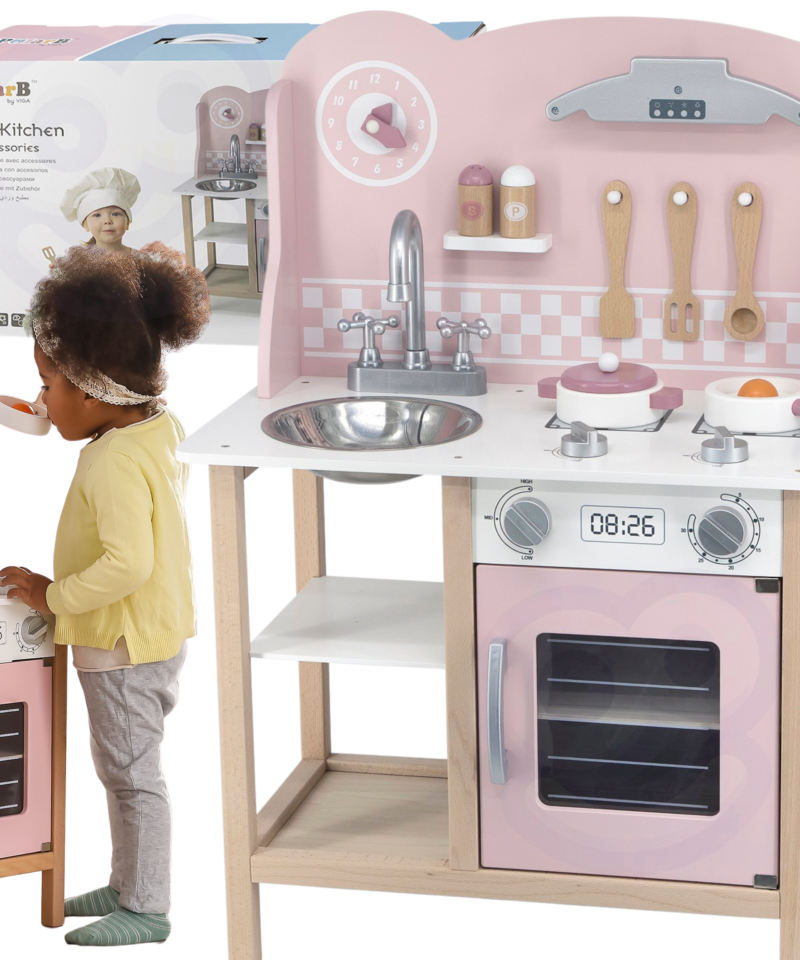 Laste puidust mänguköök koos tarvikutega