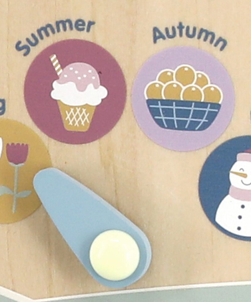 Puidust kell ja kalender aja õppimiseks