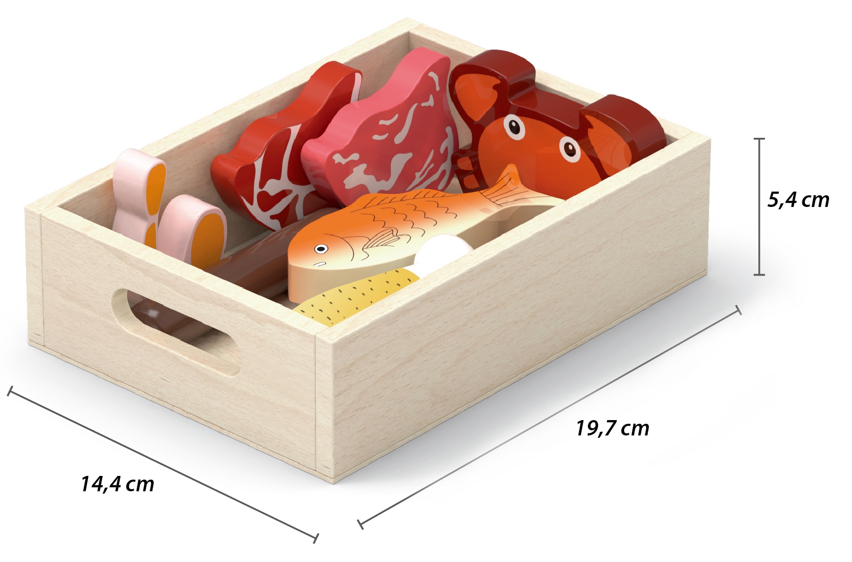 Lastele mõeldud puidust mängukomplekt