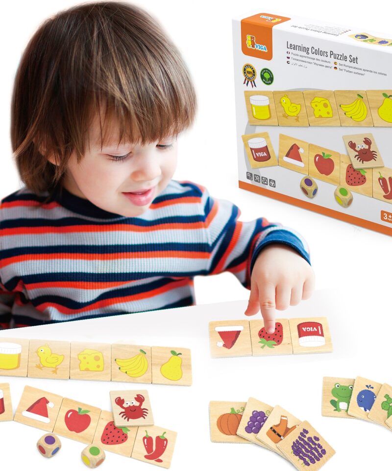 Puidust pusle värvide ja kujunditega