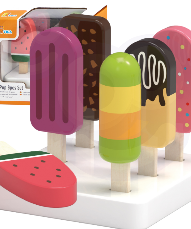 Puidust jäätisekomplekt lastele mängimiseks